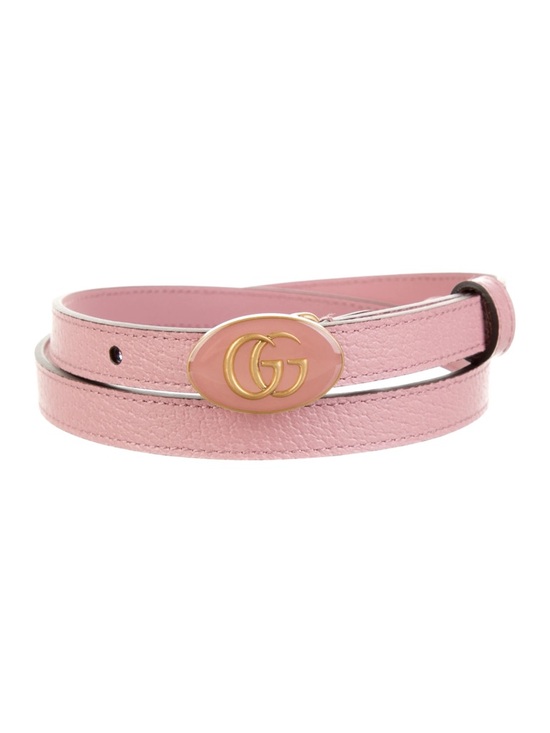 Gucci Accessories - Gucci Pink Skinny Leather Belt